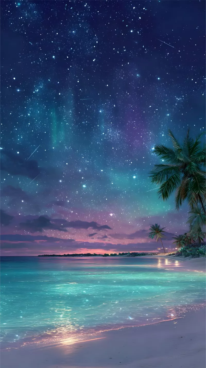 hình nền đêm bên bờ biển 11
