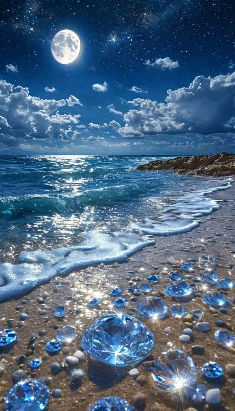 hình nền đêm bên bờ biển 15