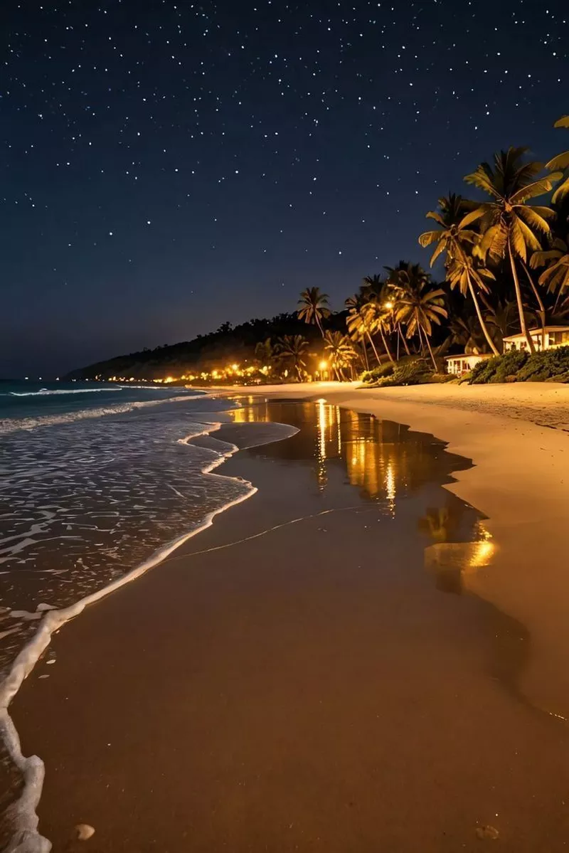 hình nền đêm bên bờ biển 26