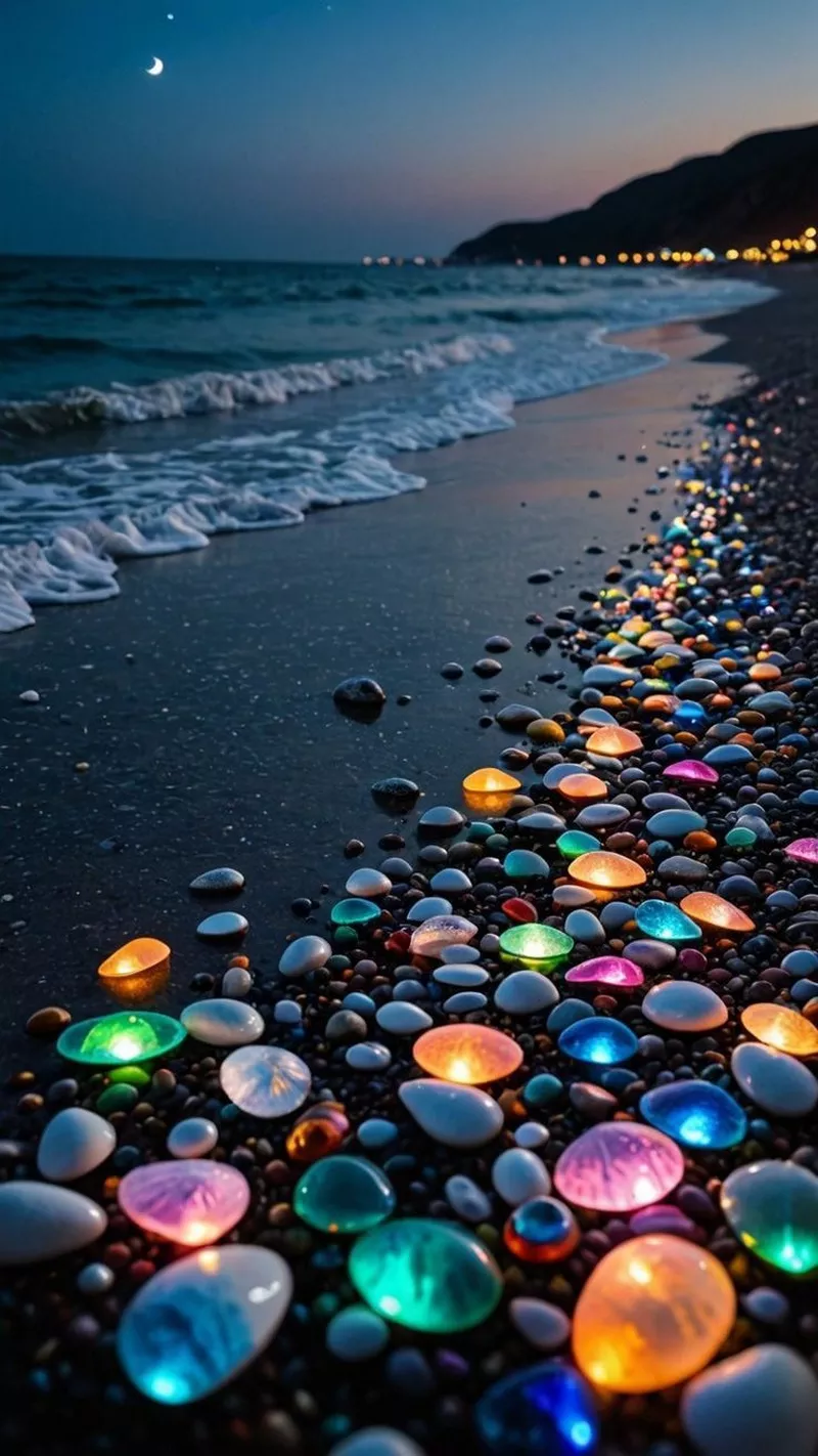 hình nền đêm bên bờ biển 3