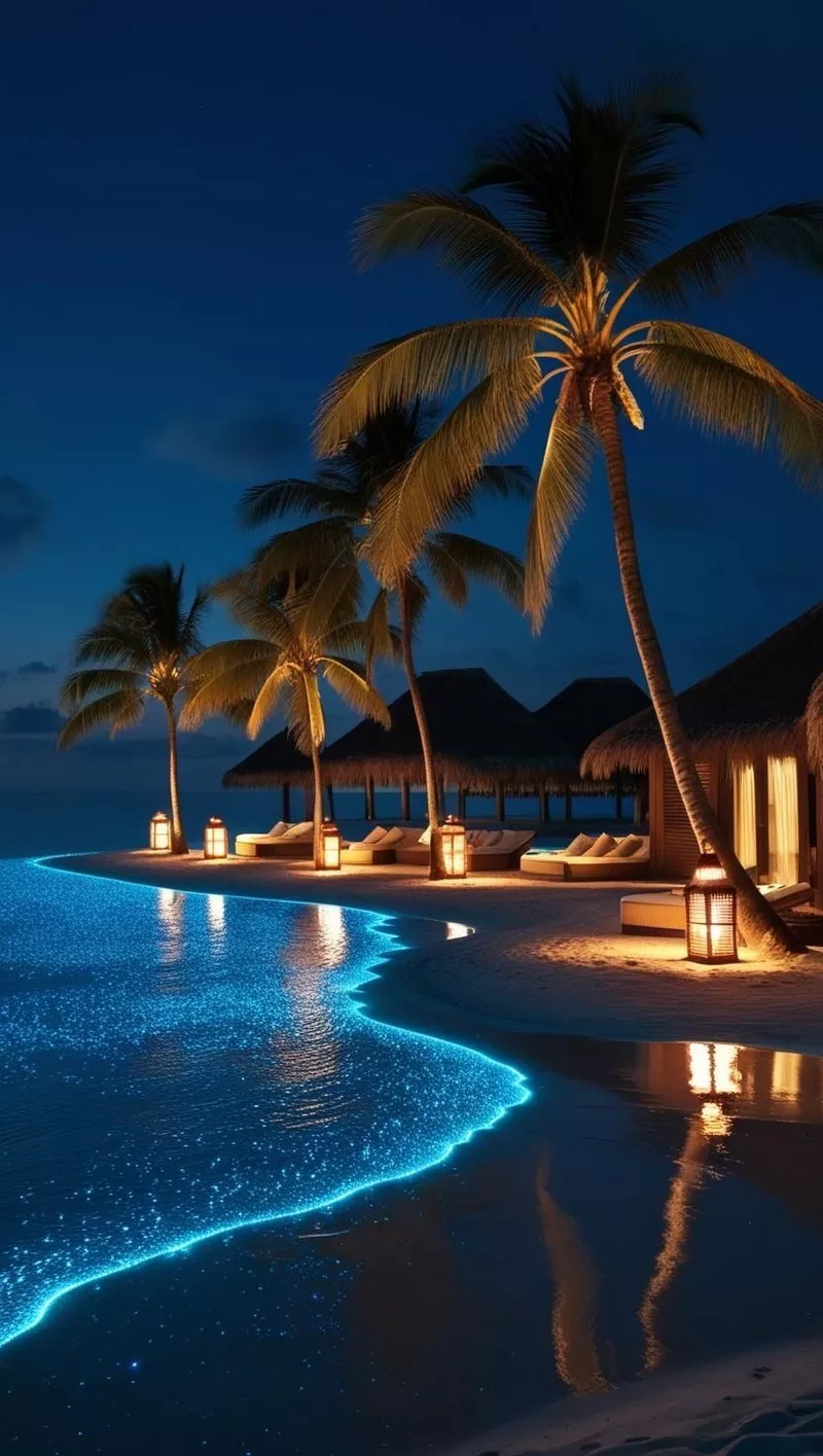 hình nền đêm bên bờ biển 30