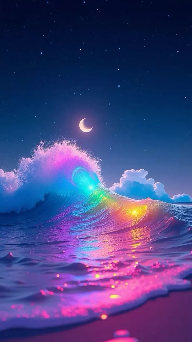 hình nền đêm bên bờ biển 33