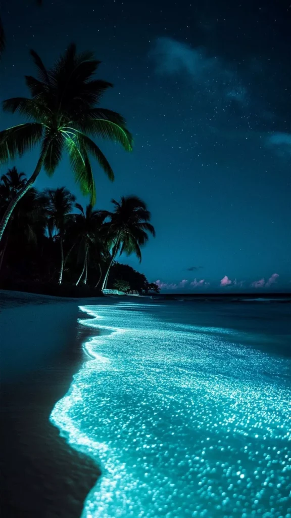 hình nền đêm bên bờ biển 35