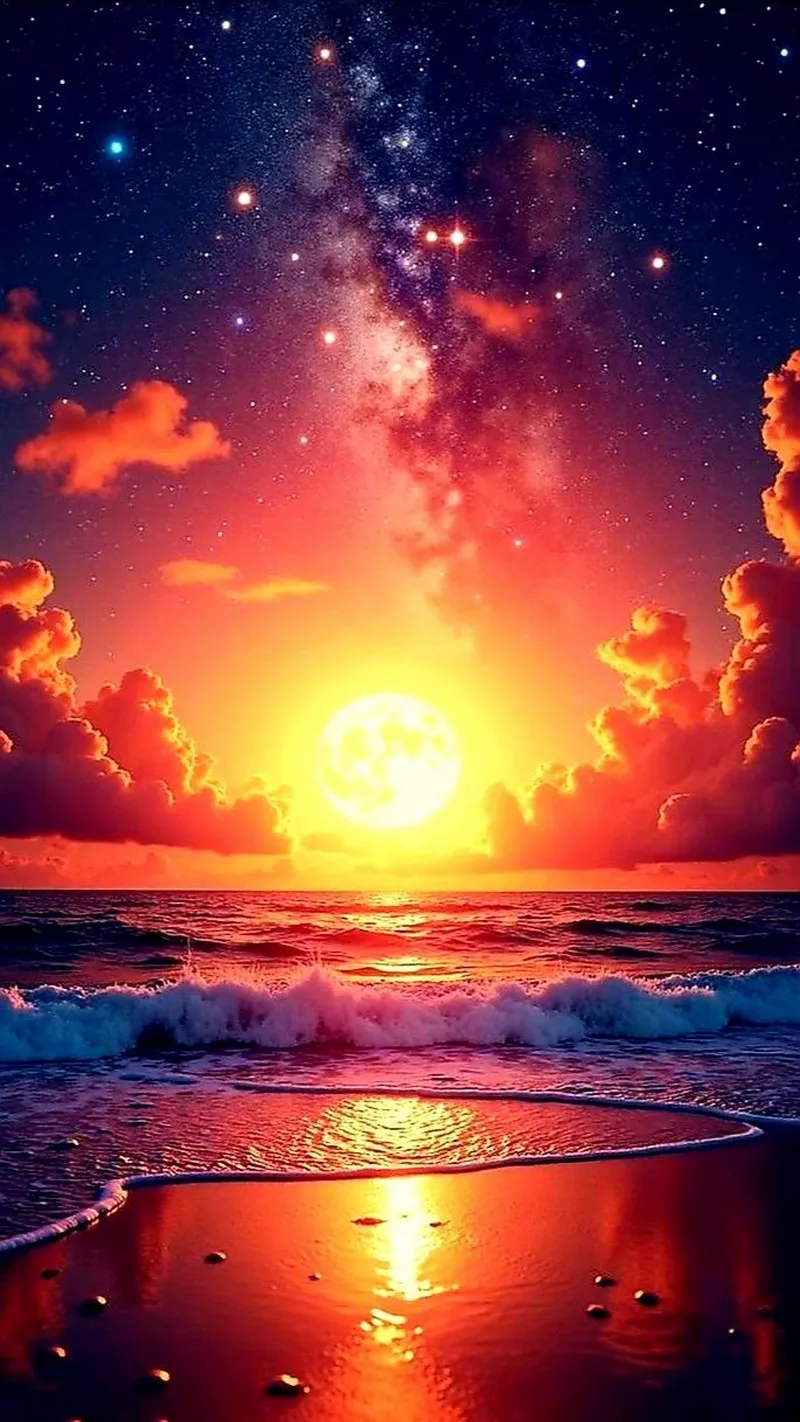 hình nền đêm bên bờ biển 40