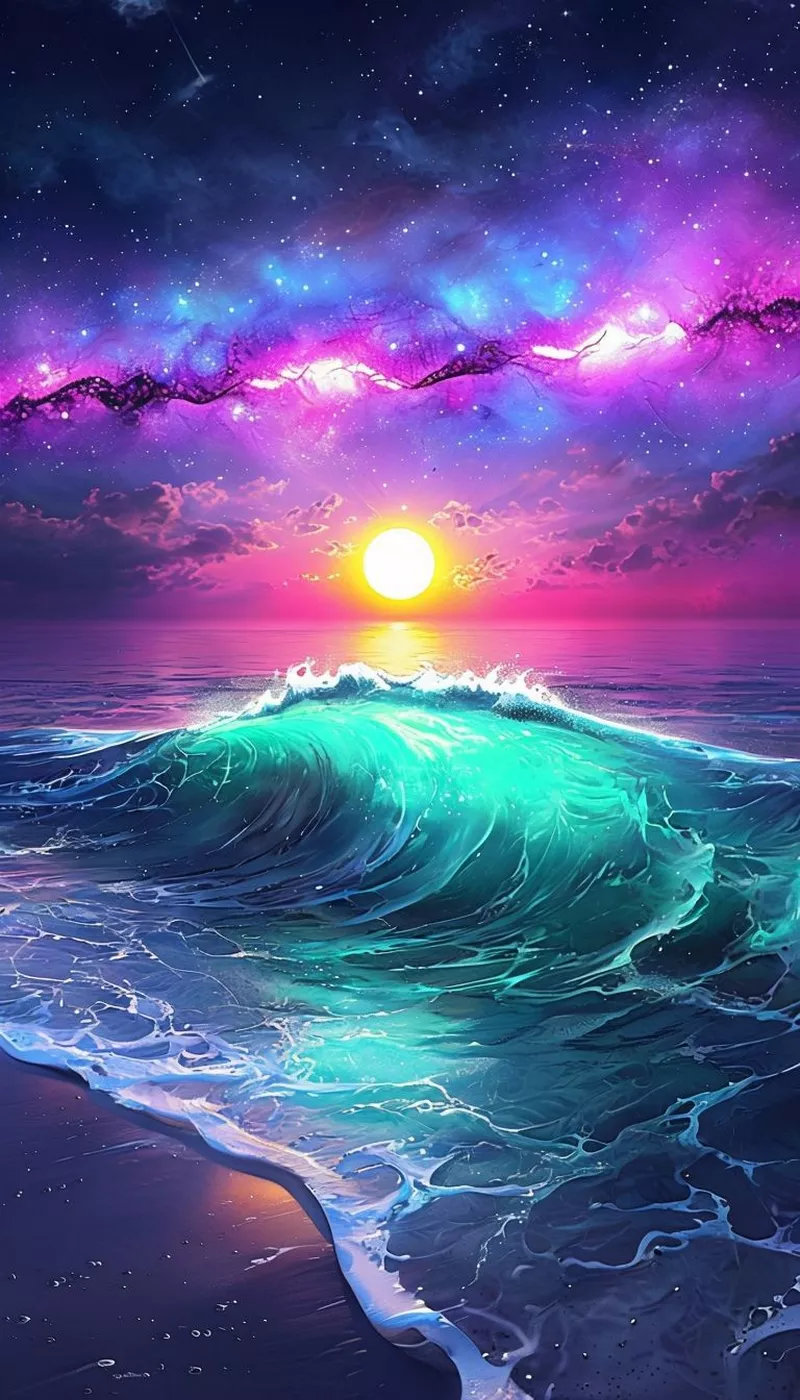 hình nền đêm bên bờ biển 42