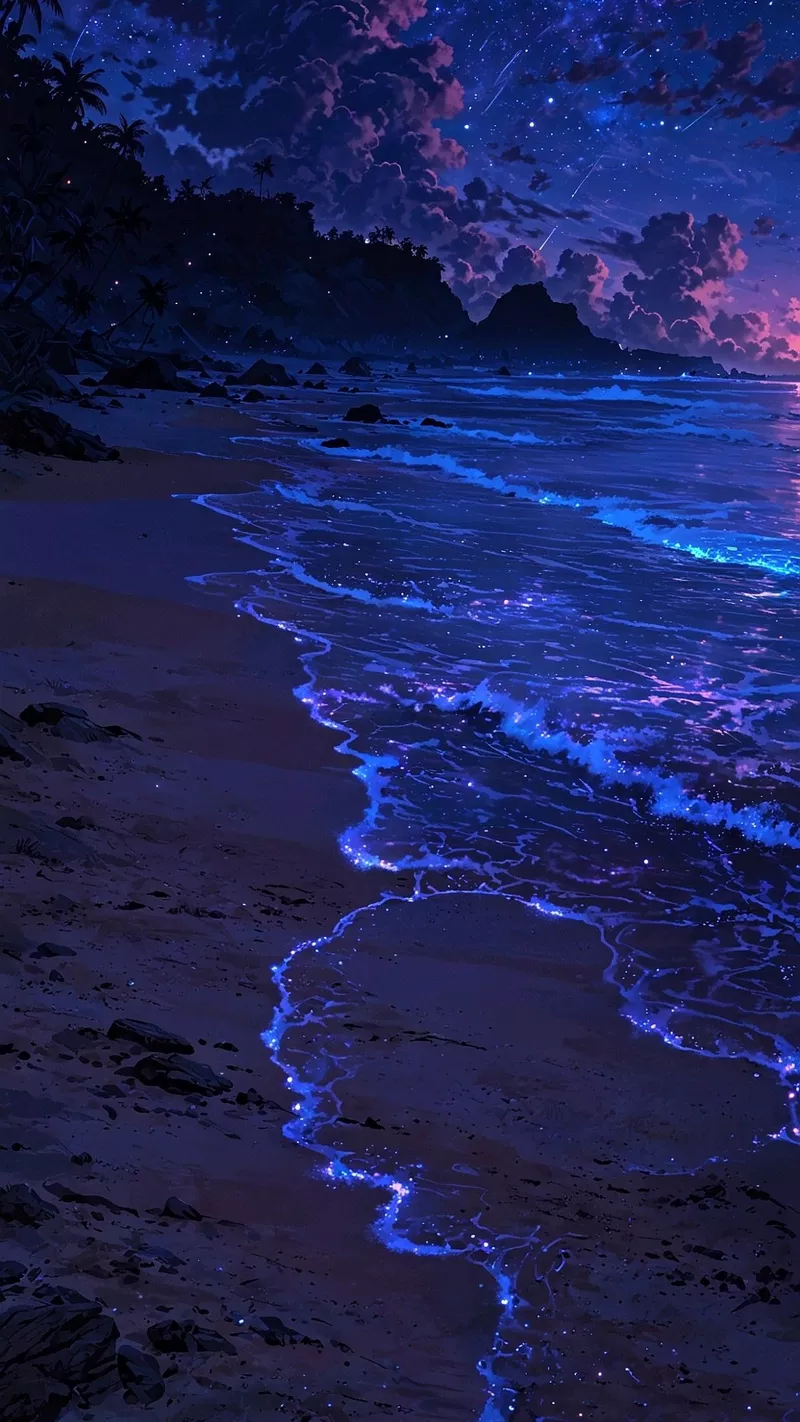 hình nền đêm bên bờ biển 9
