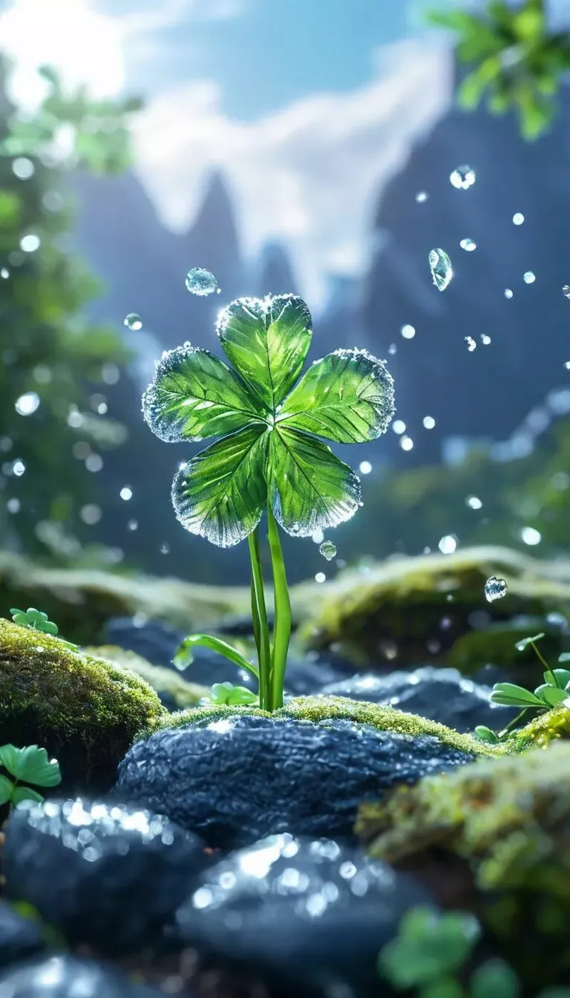 hình nền cỏ 4 lá 19