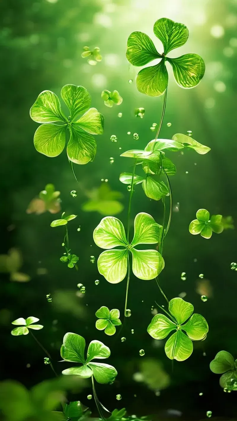 hình nền cỏ 4 lá 25