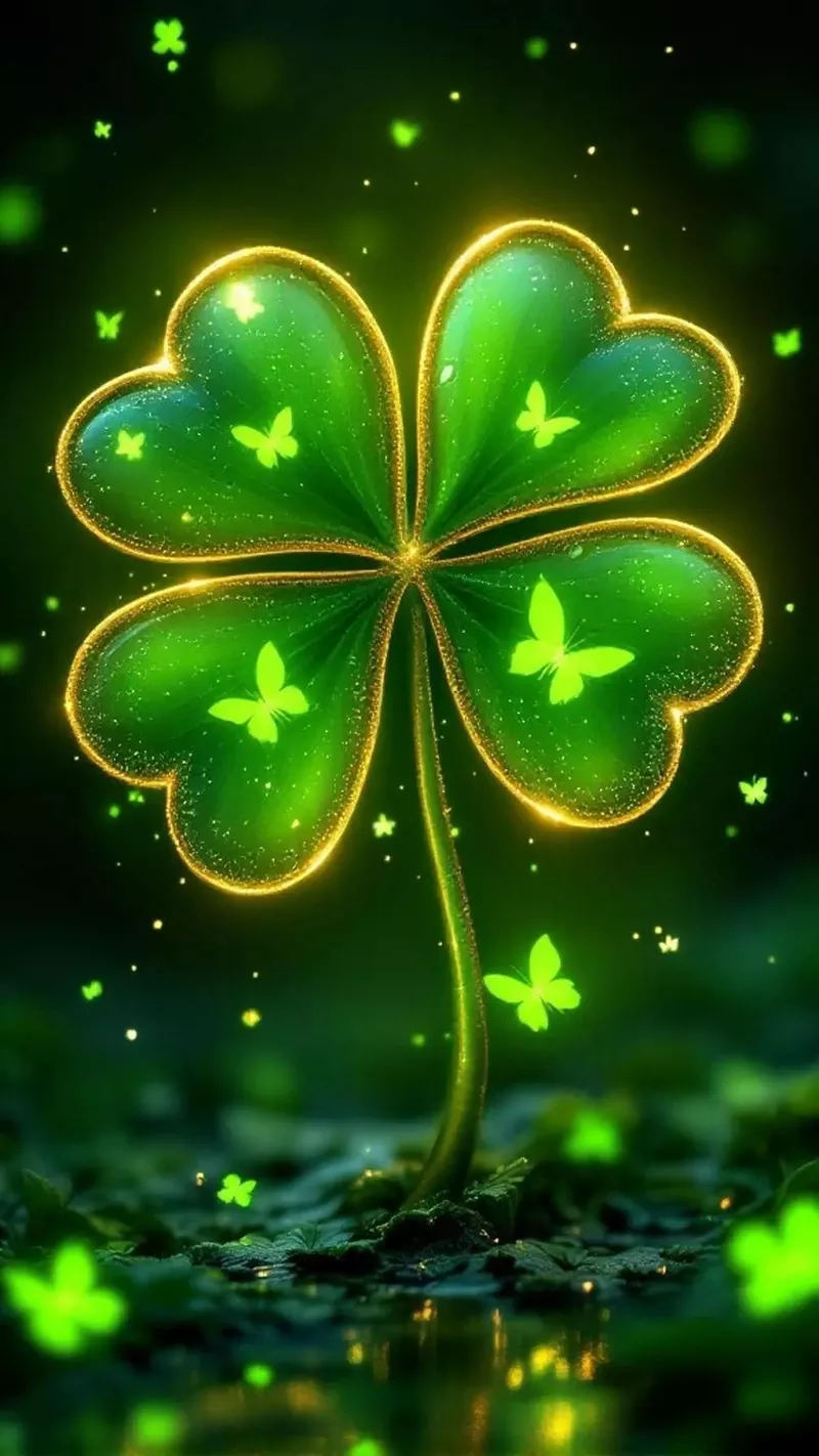 hình nền cỏ 4 lá 48