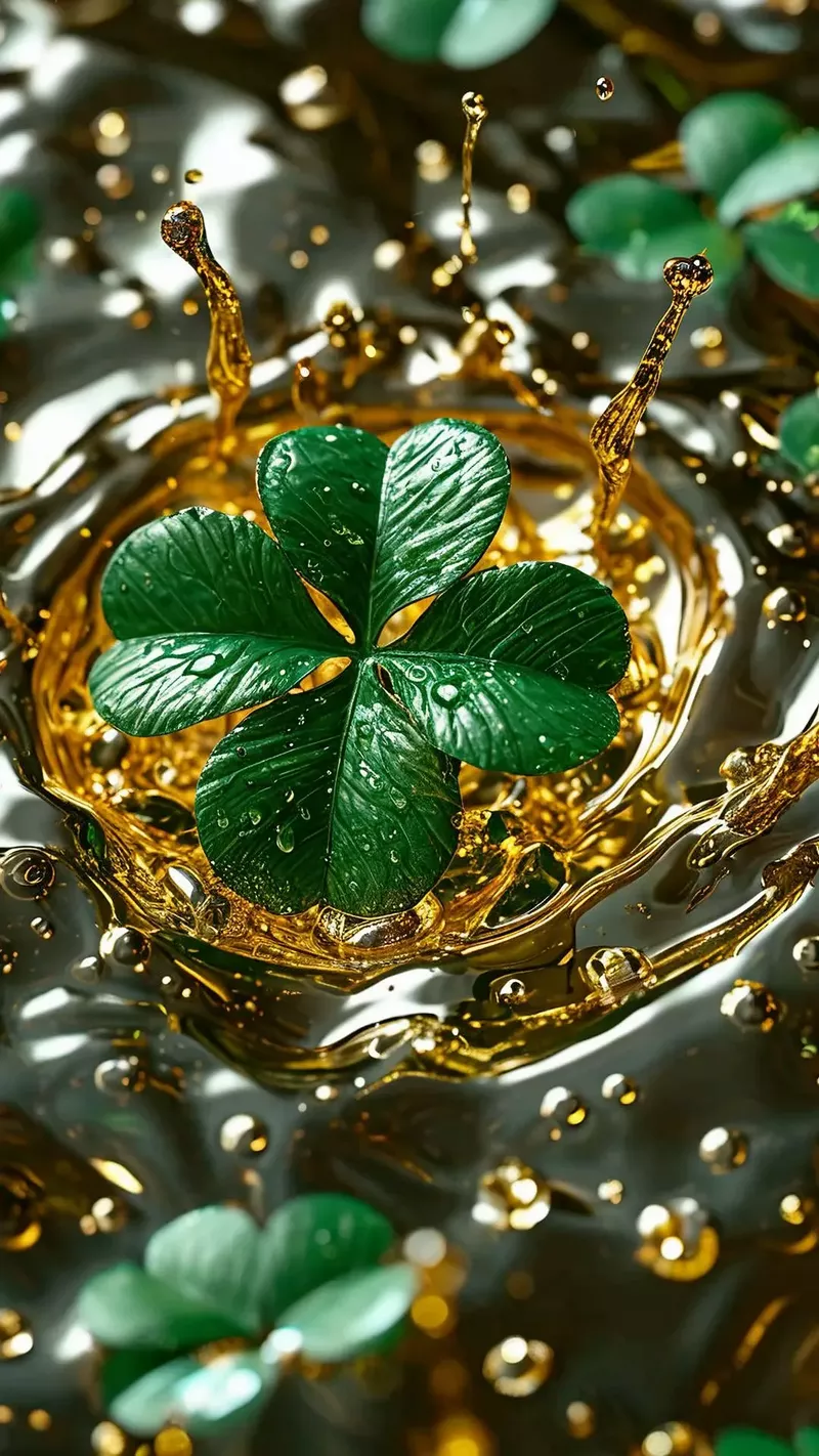 hình nền cỏ 4 lá 9