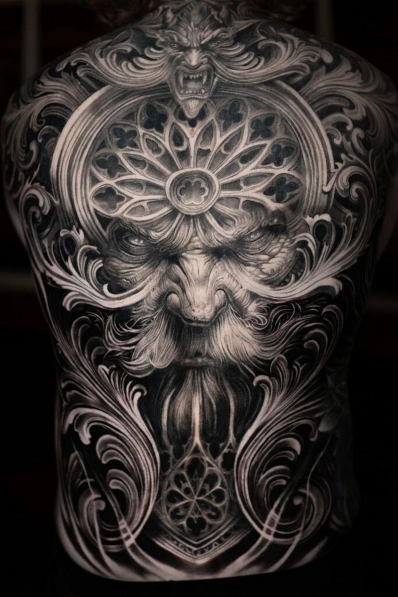 hình xăm full lưng 1