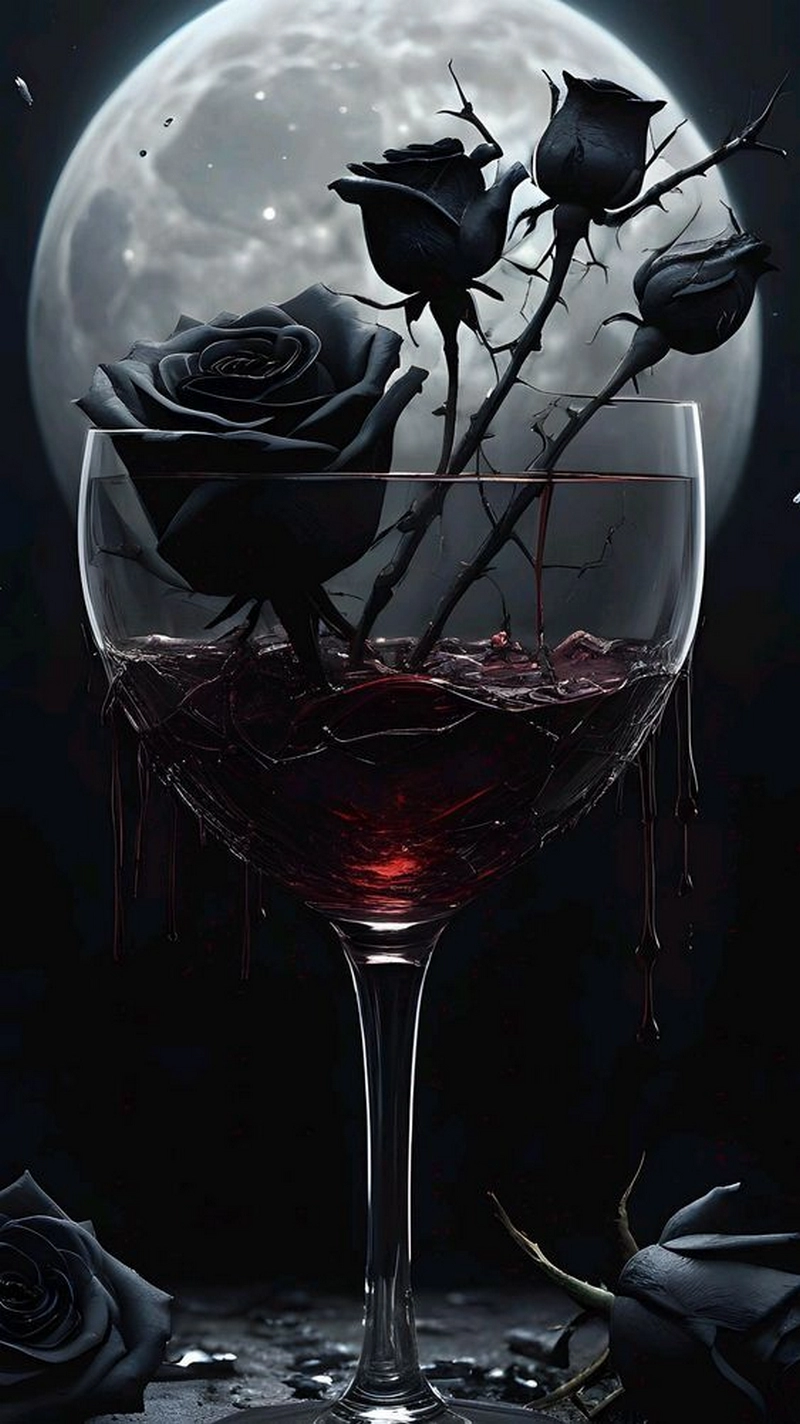 hình ảnh hoa hồng và rượu vang 1