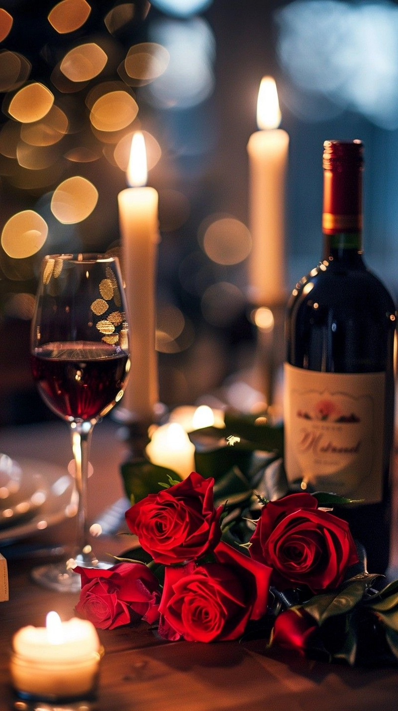 hình ảnh hoa hồng và rượu vang 17