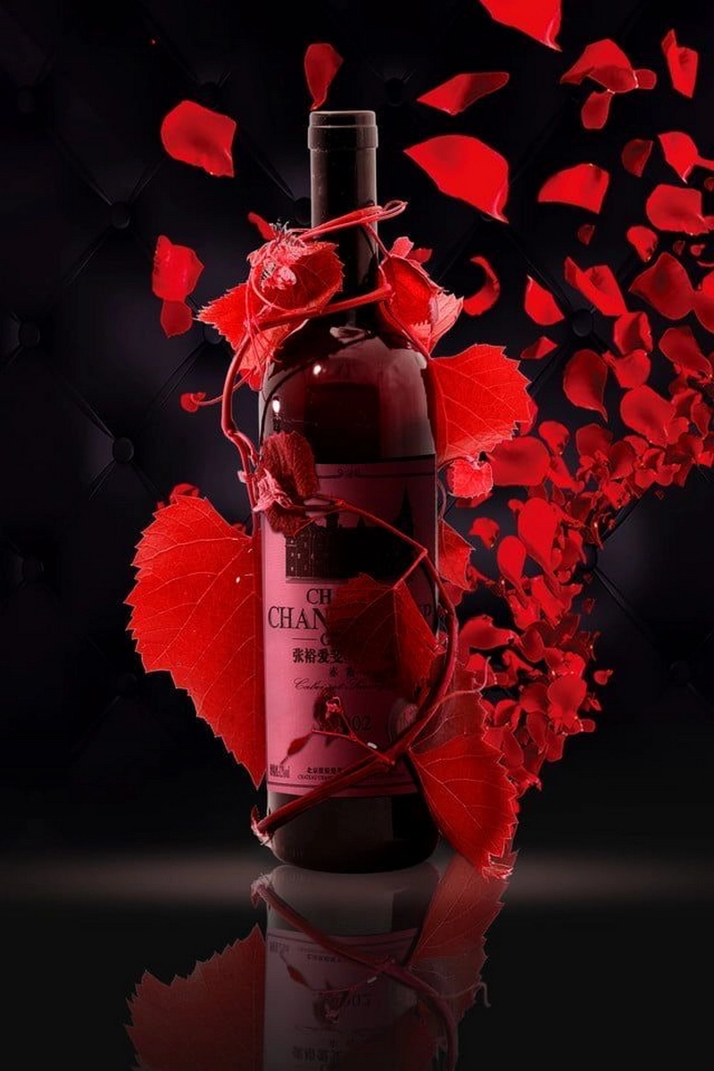 hình ảnh hoa hồng và rượu vang 23