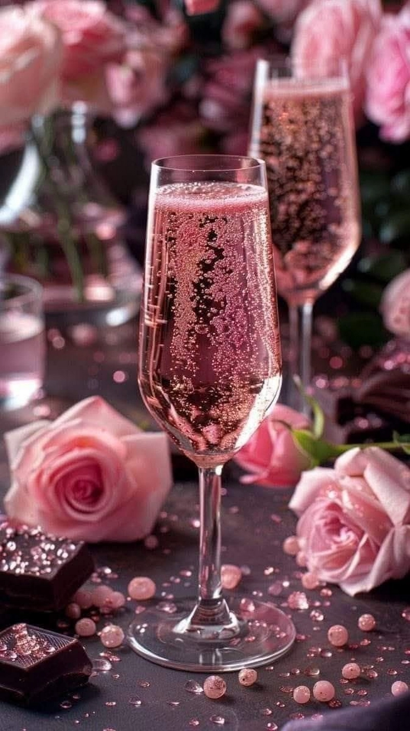 hình ảnh hoa hồng và rượu vang 3