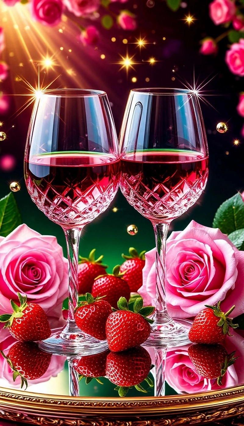 hình ảnh hoa hồng và rượu vang 30