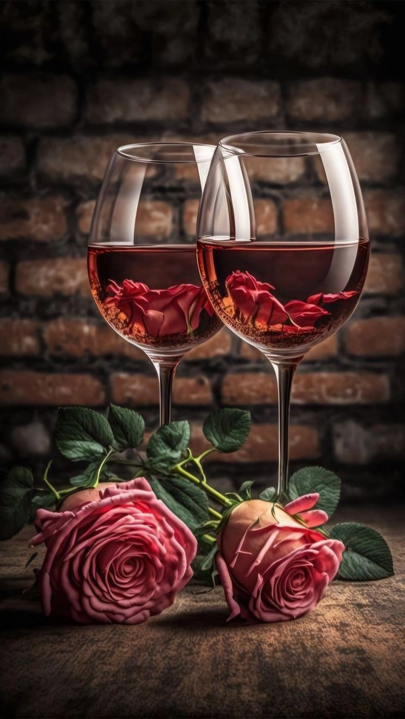 hình ảnh hoa hồng và rượu vang 33