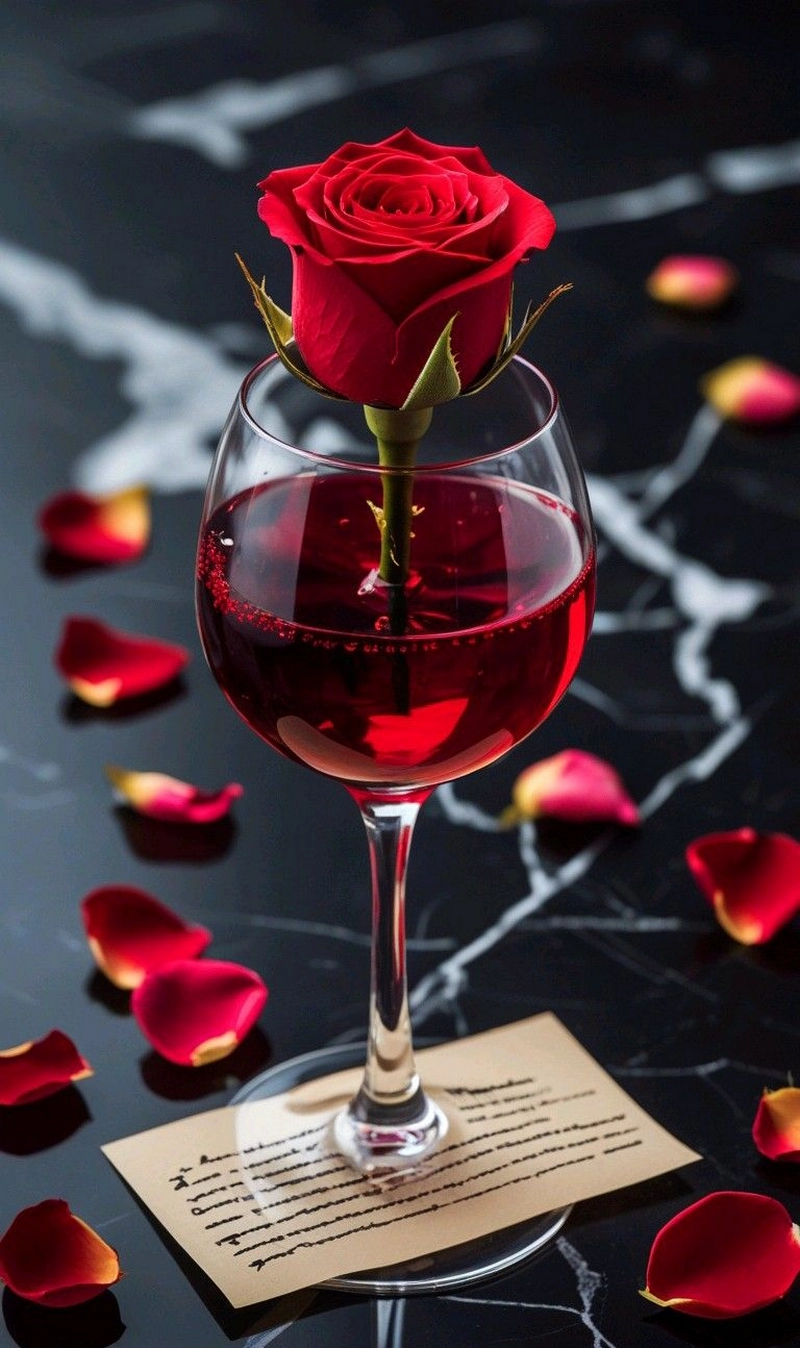 hình ảnh hoa hồng và rượu vang 35
