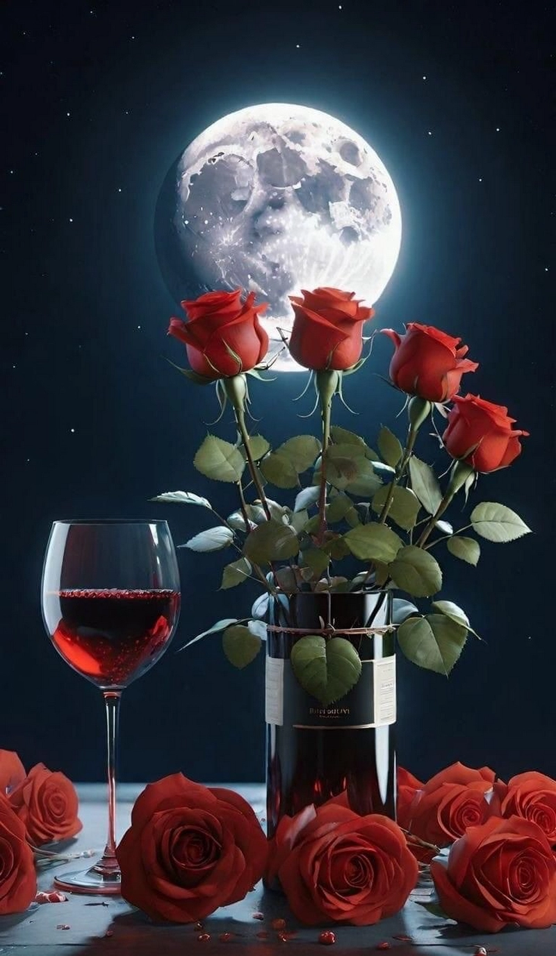 hình ảnh hoa hồng và rượu vang 37