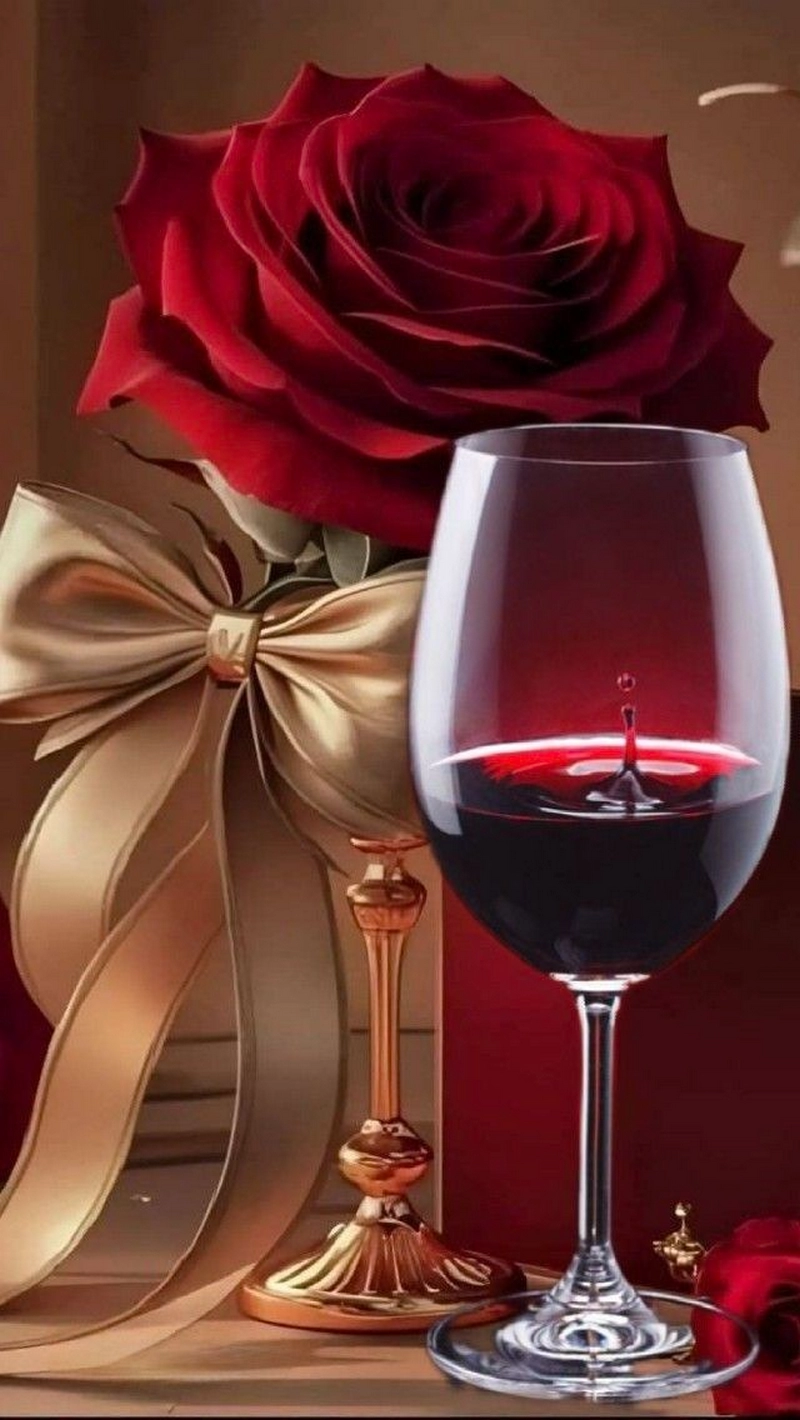hình ảnh hoa hồng và rượu vang 39
