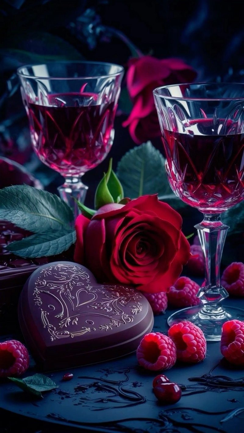 hình ảnh hoa hồng và rượu vang 44