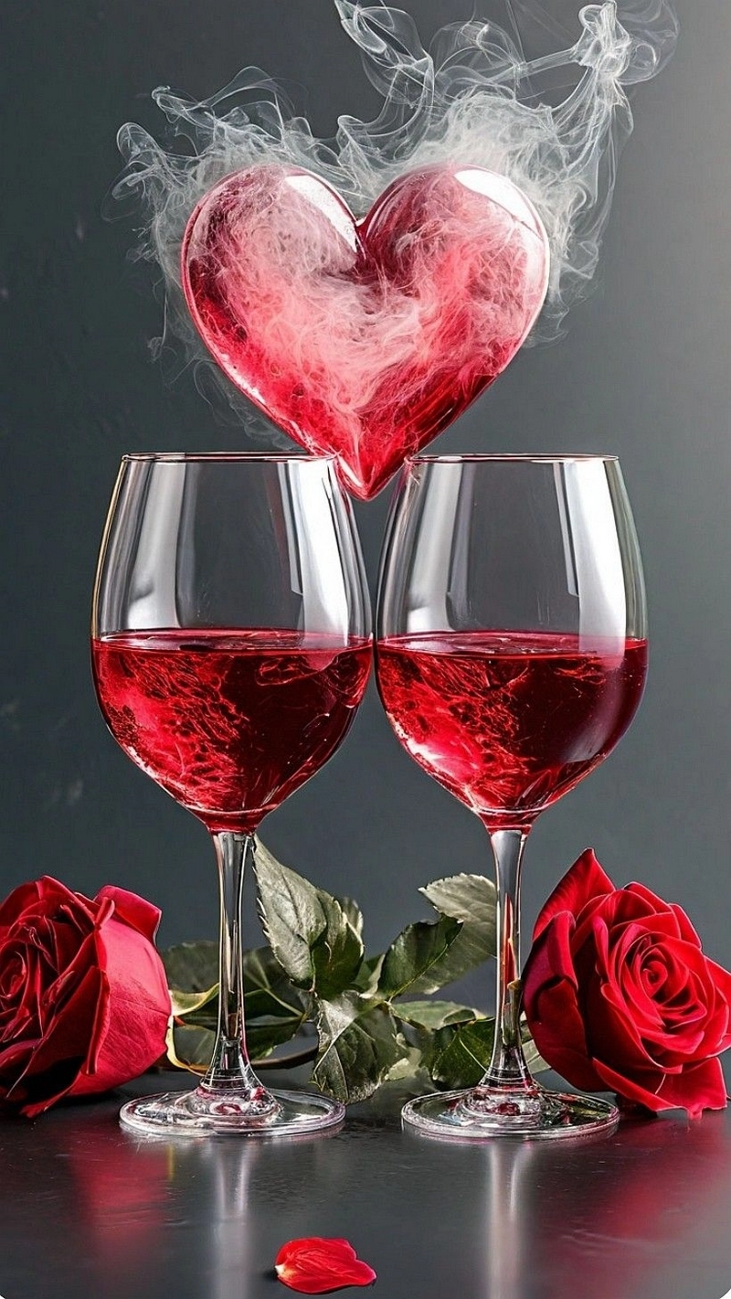 hình ảnh hoa hồng và rượu vang 6