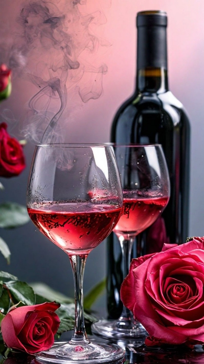 hình ảnh hoa hồng và rượu vang 9