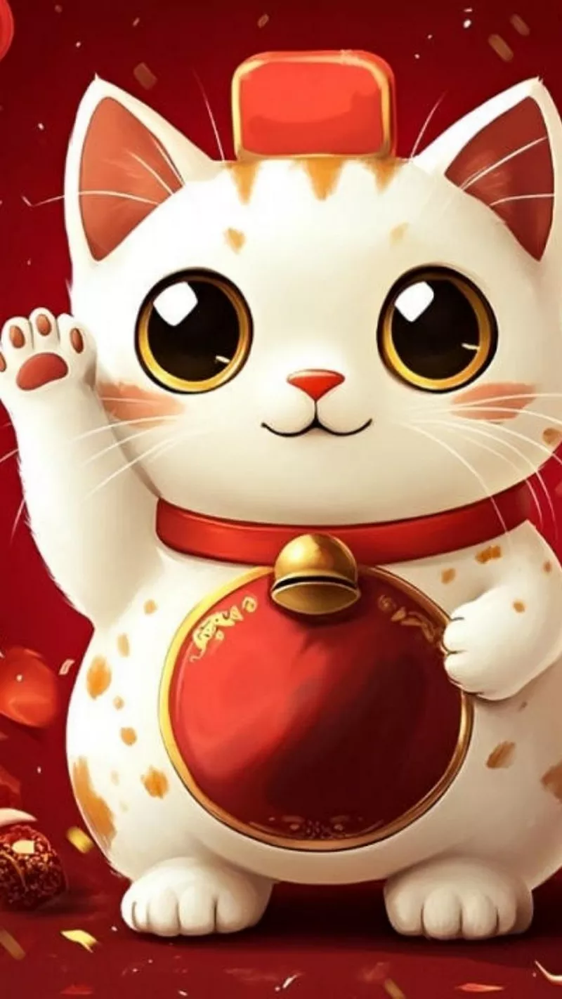 hình nền mèo thần tài 37