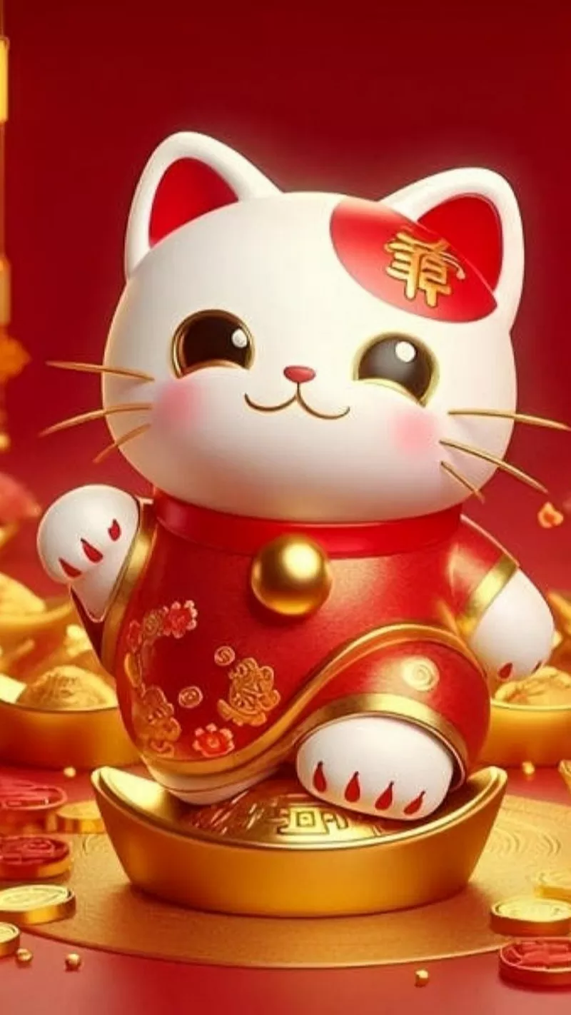 hình nền mèo thần tài 39