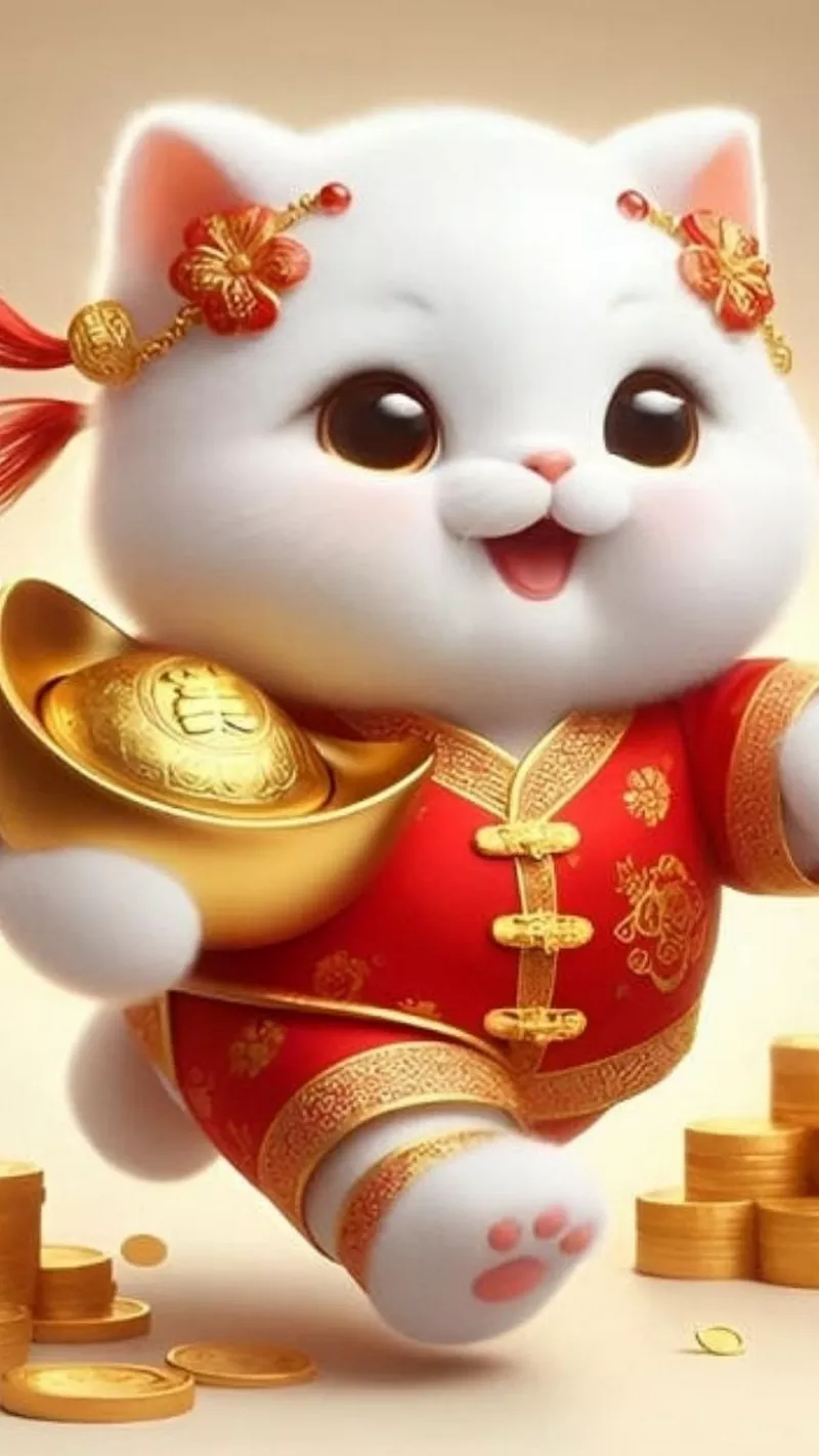 hình nền mèo thần tài 41