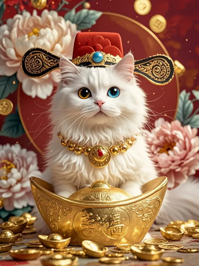 hình nền mèo thần tài 6