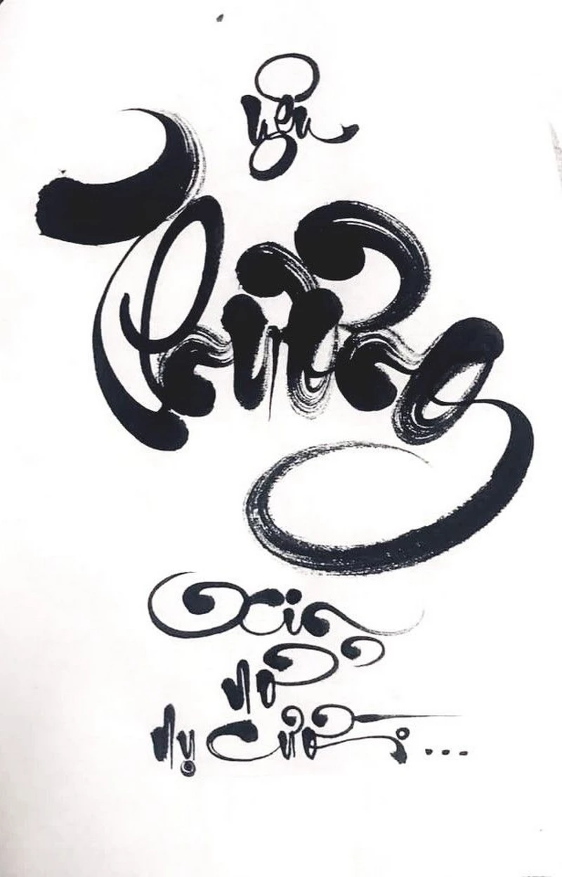 hình chữ thư pháp 37