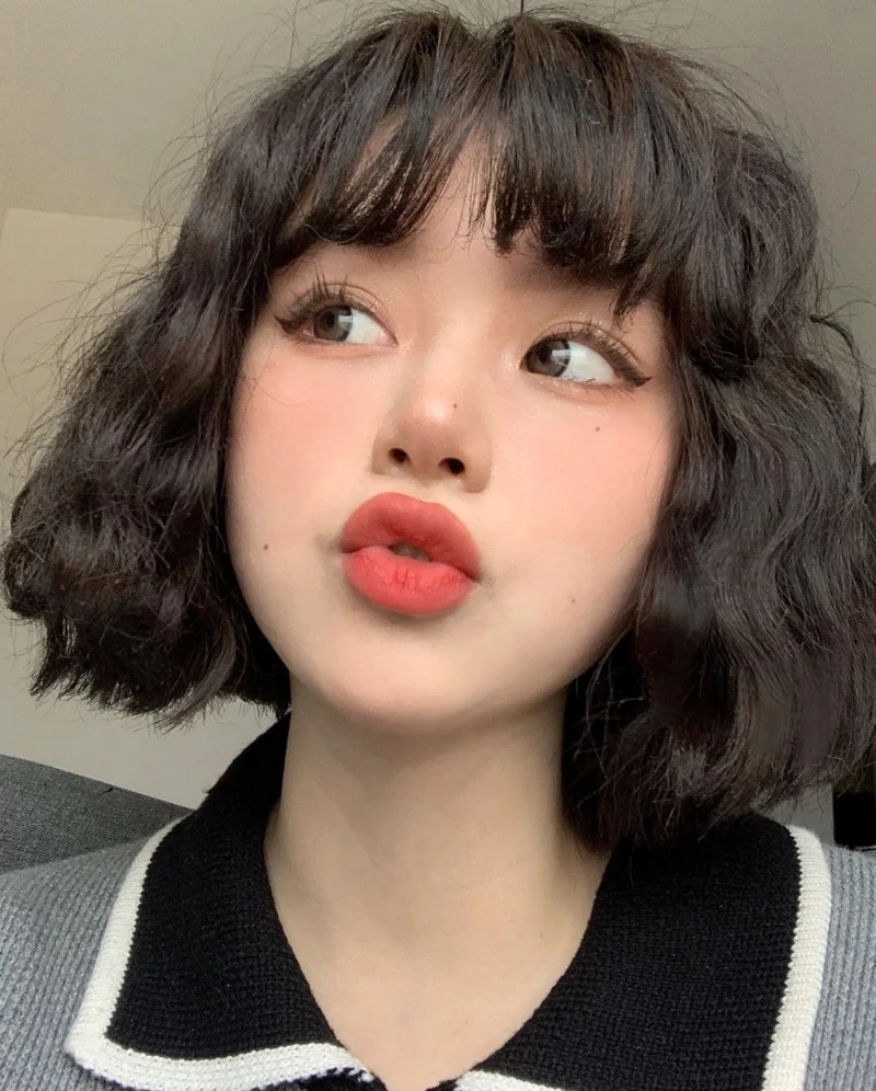 hình ảnh tóc xoăn hippie ngắn 10