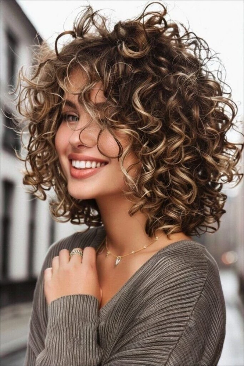 hình ảnh tóc xoăn hippie ngắn 20