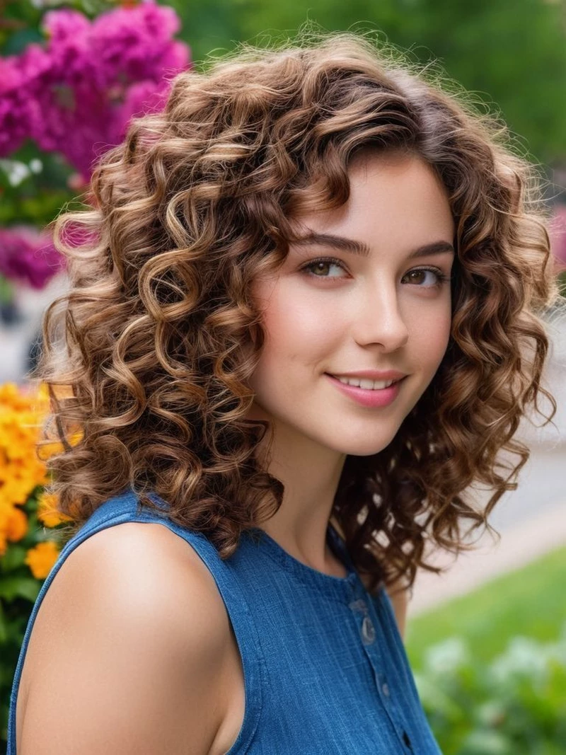 hình ảnh tóc xoăn hippie ngắn 30