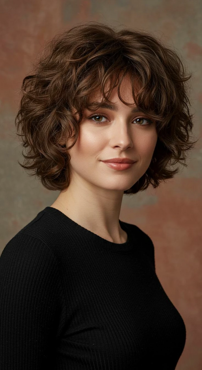 hình ảnh tóc xoăn hippie ngắn 5