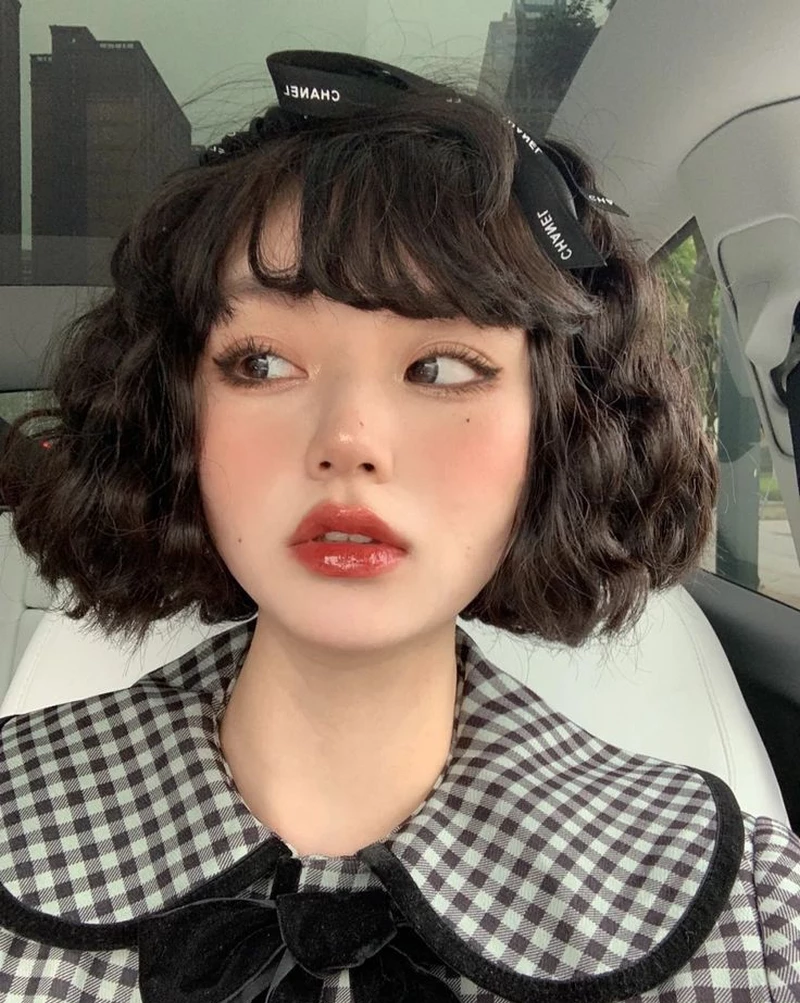 hình ảnh tóc xoăn hippie ngắn 8