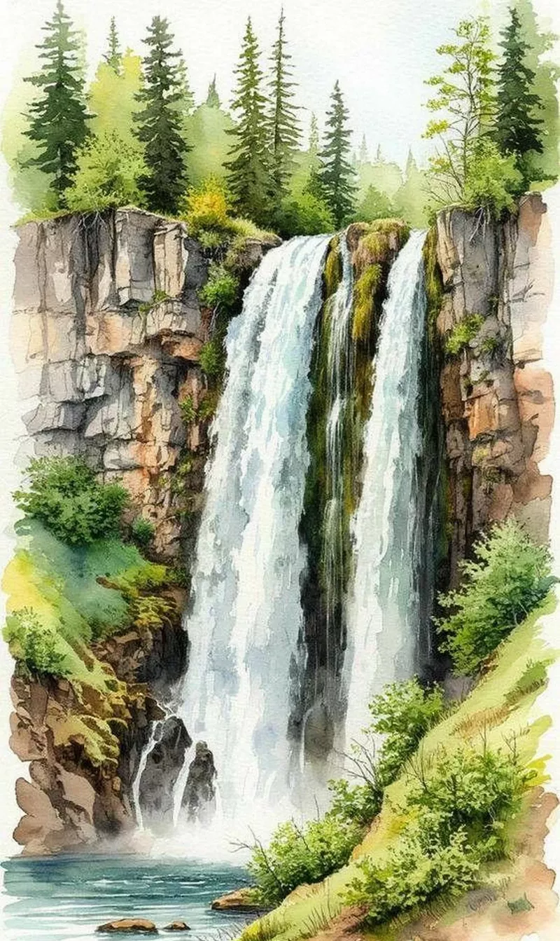 ảnh vẽ tranh phong cảnh thiên nhiên 10