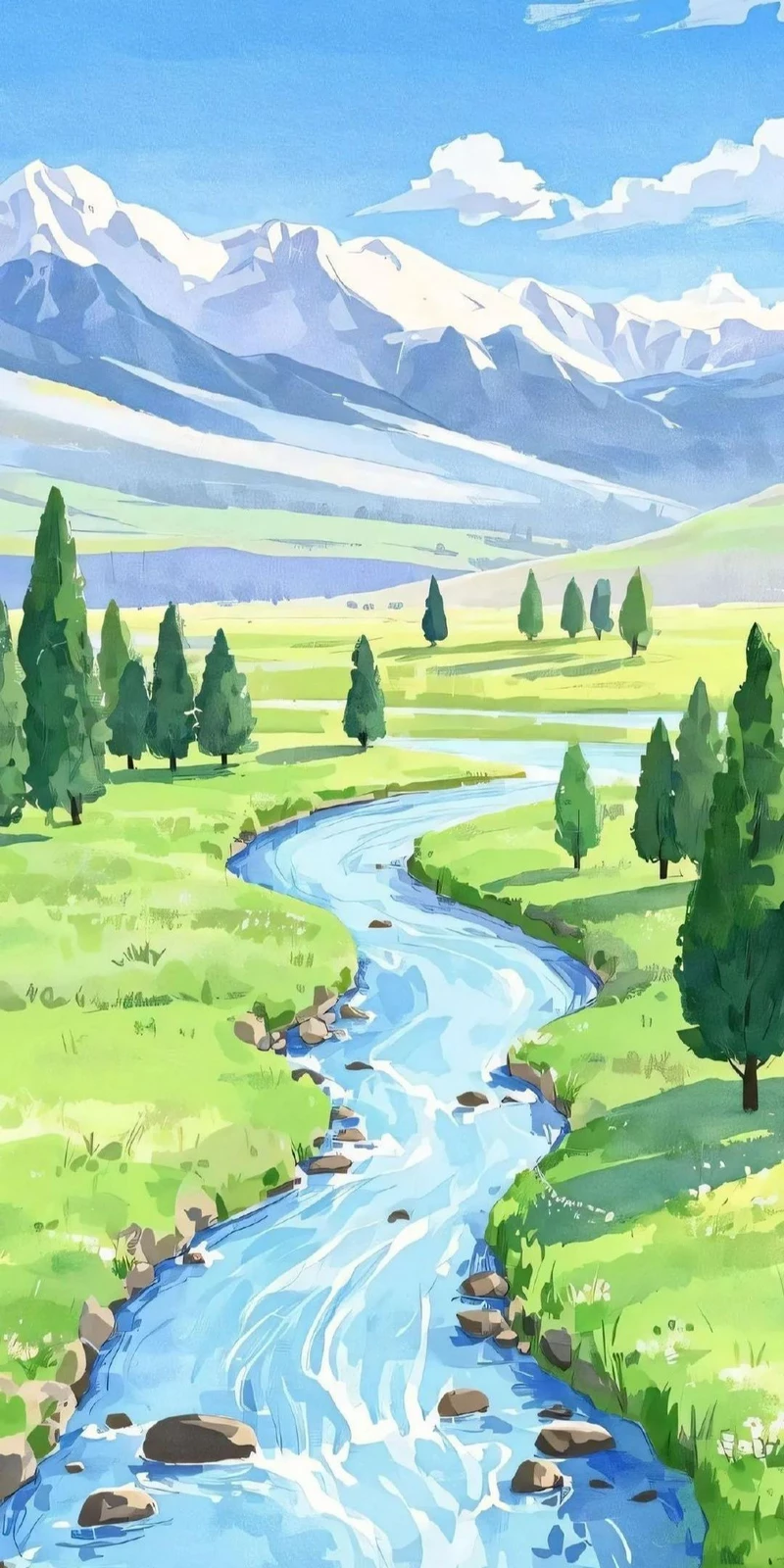 ảnh vẽ tranh phong cảnh thiên nhiên 33