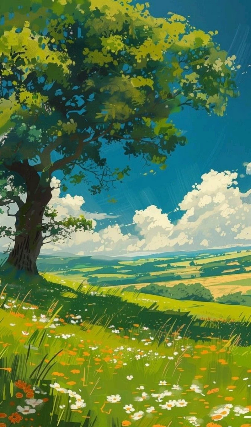 ảnh vẽ tranh phong cảnh thiên nhiên 37