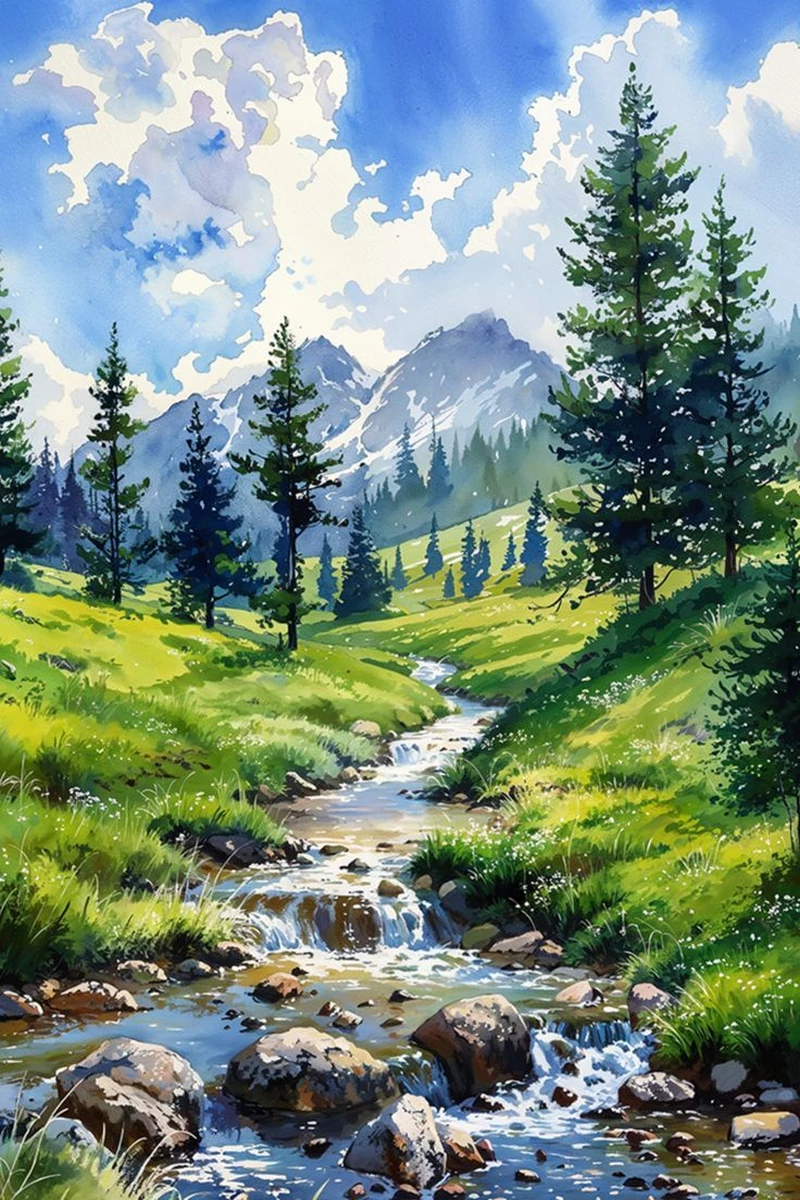 ảnh vẽ tranh phong cảnh thiên nhiên 38