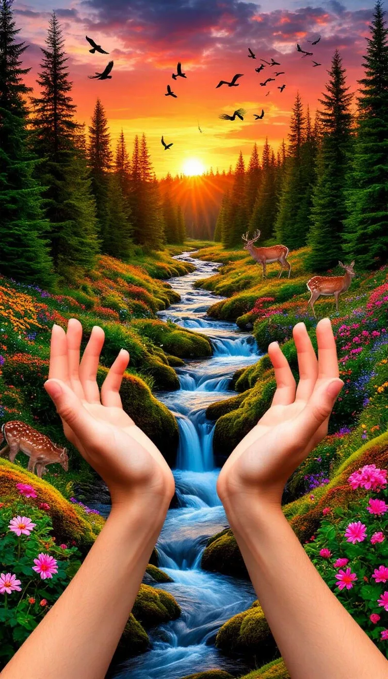 ảnh vẽ tranh phong cảnh thiên nhiên 4