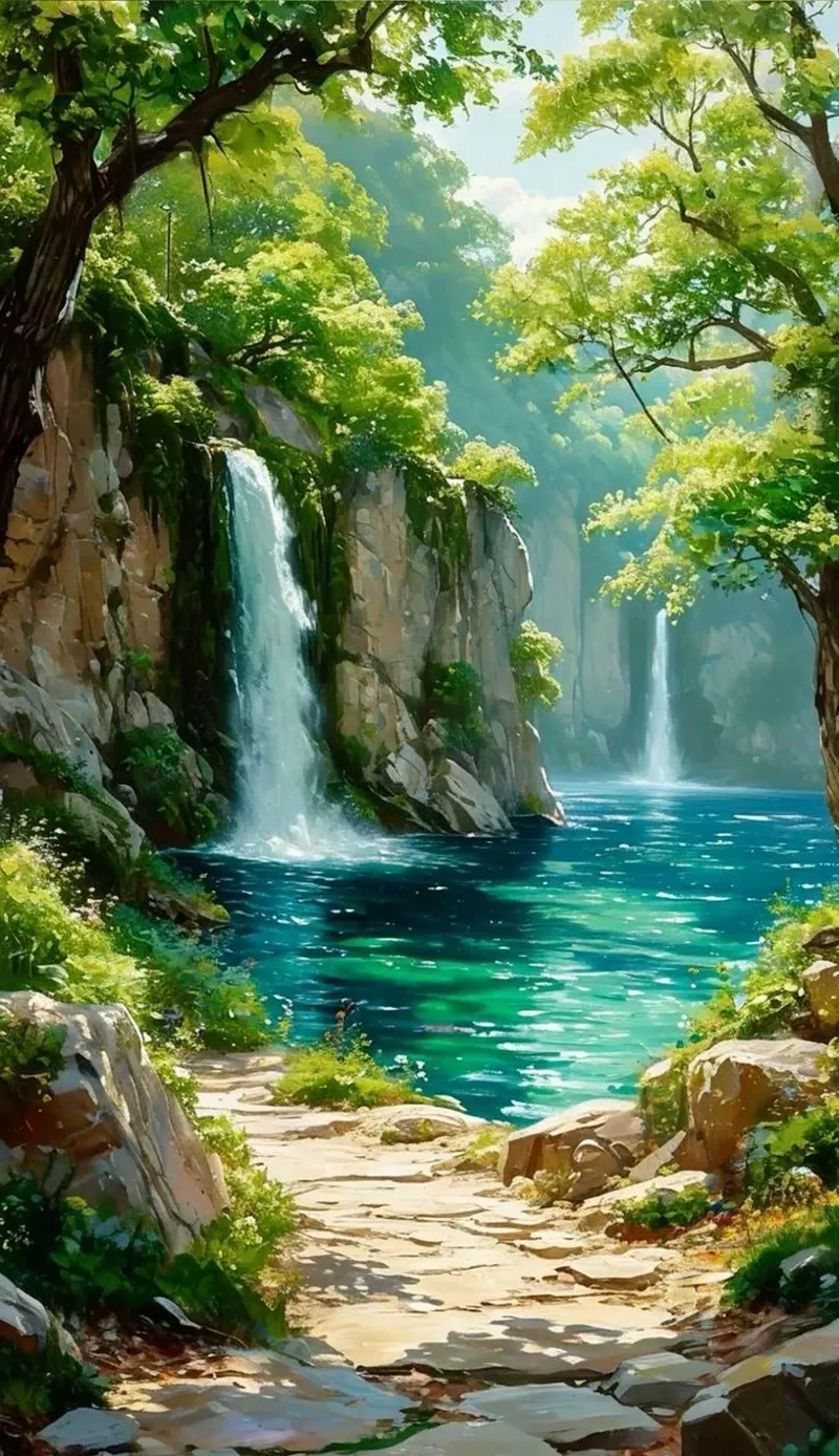 ảnh vẽ tranh phong cảnh thiên nhiên 45