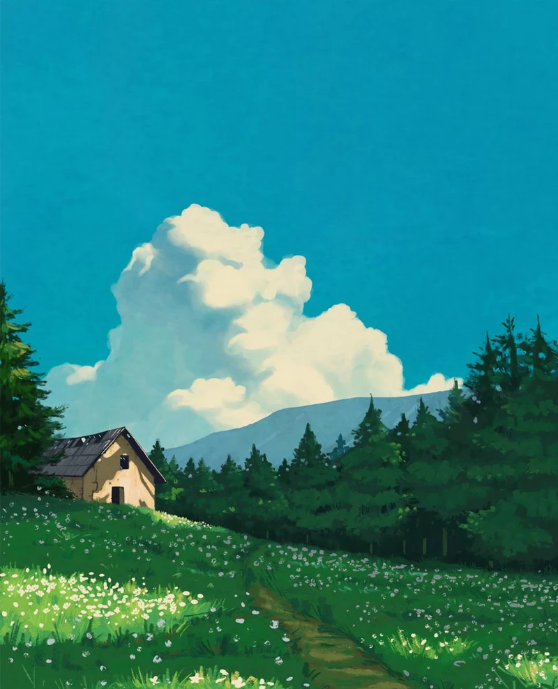 ảnh vẽ tranh phong cảnh thiên nhiên 48