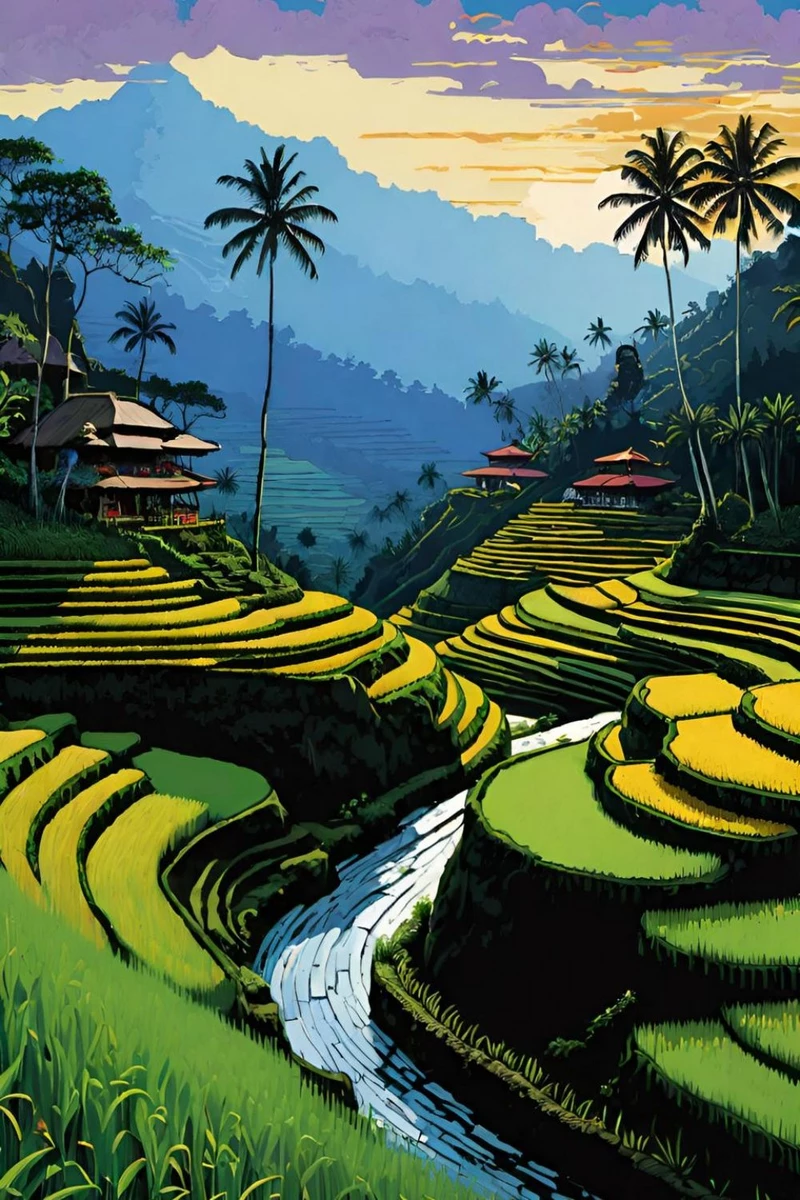 ảnh vẽ tranh phong cảnh thiên nhiên 7