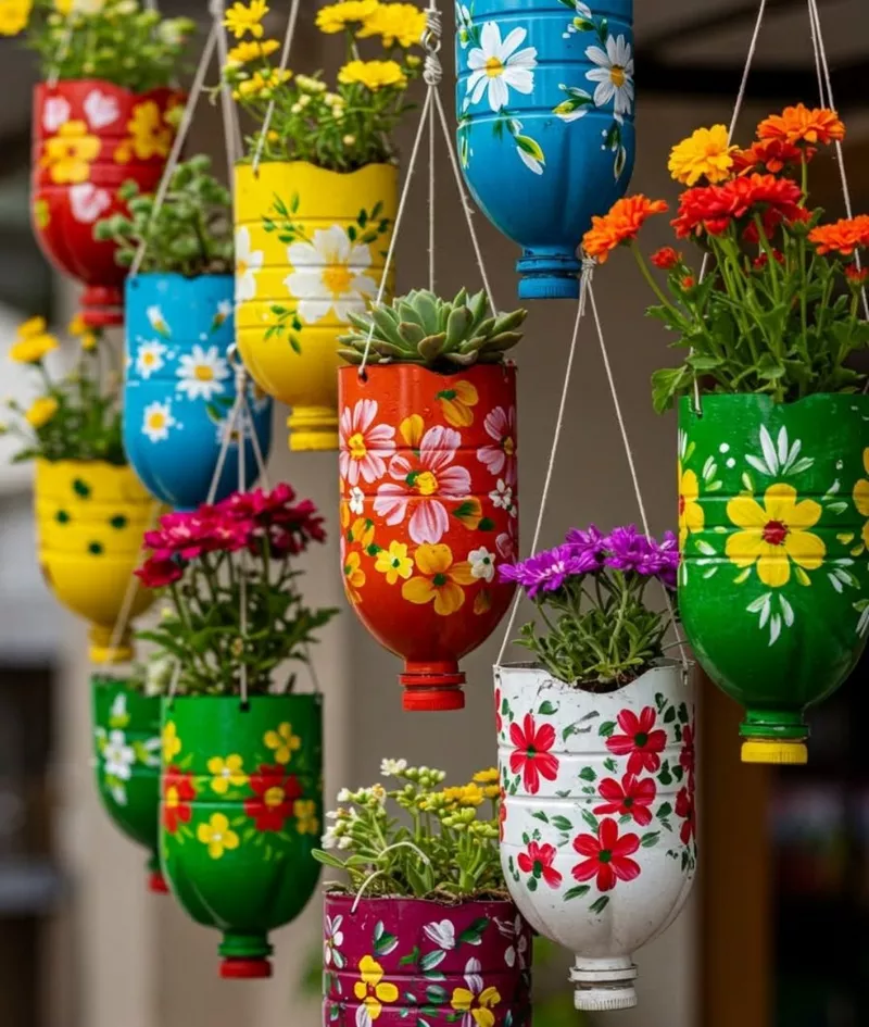 hình ảnh chậu cây tái chế 11