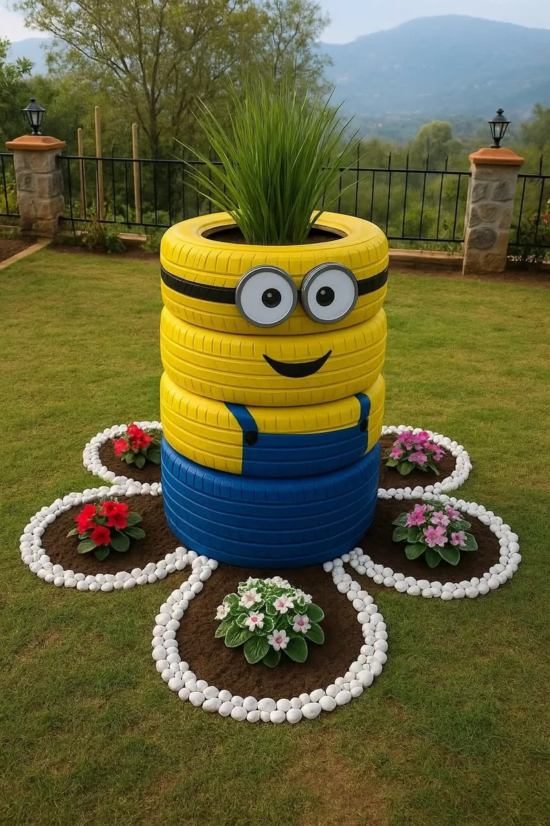 hình ảnh chậu cây tái chế 14