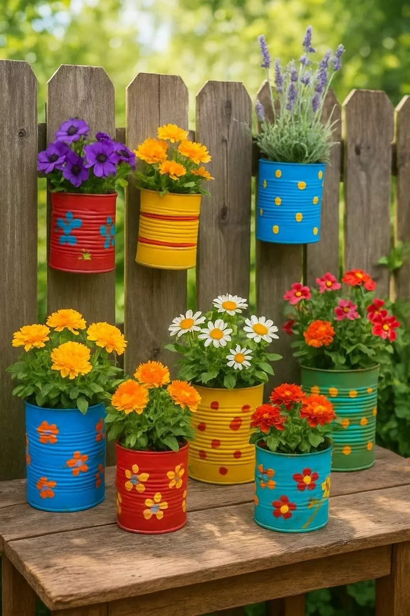 hình ảnh chậu cây tái chế 18