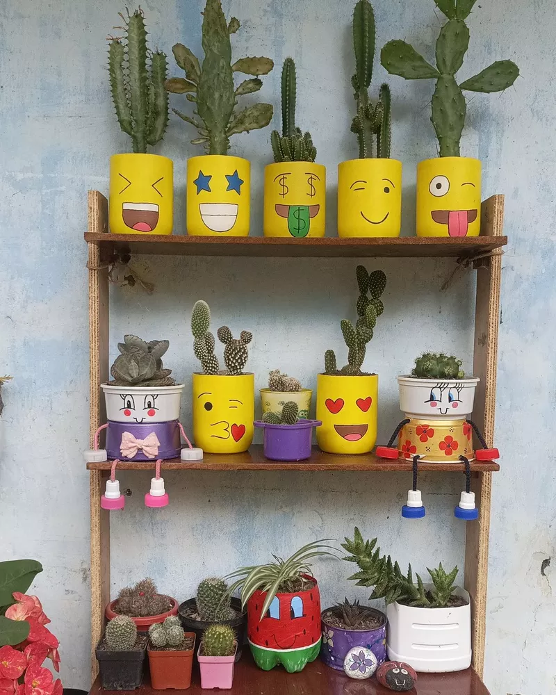 hình ảnh chậu cây tái chế 20