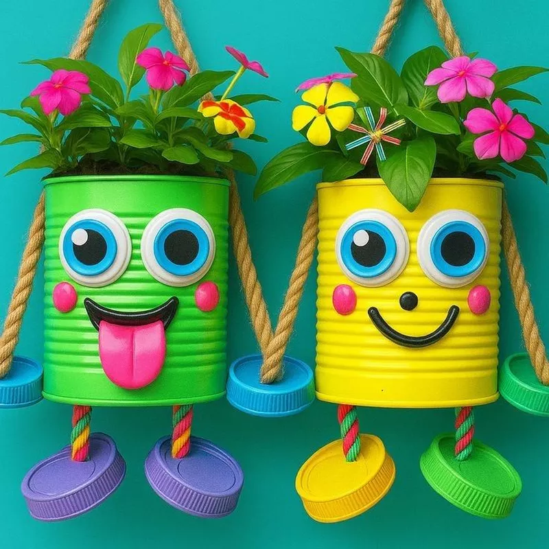 hình ảnh chậu cây tái chế 25